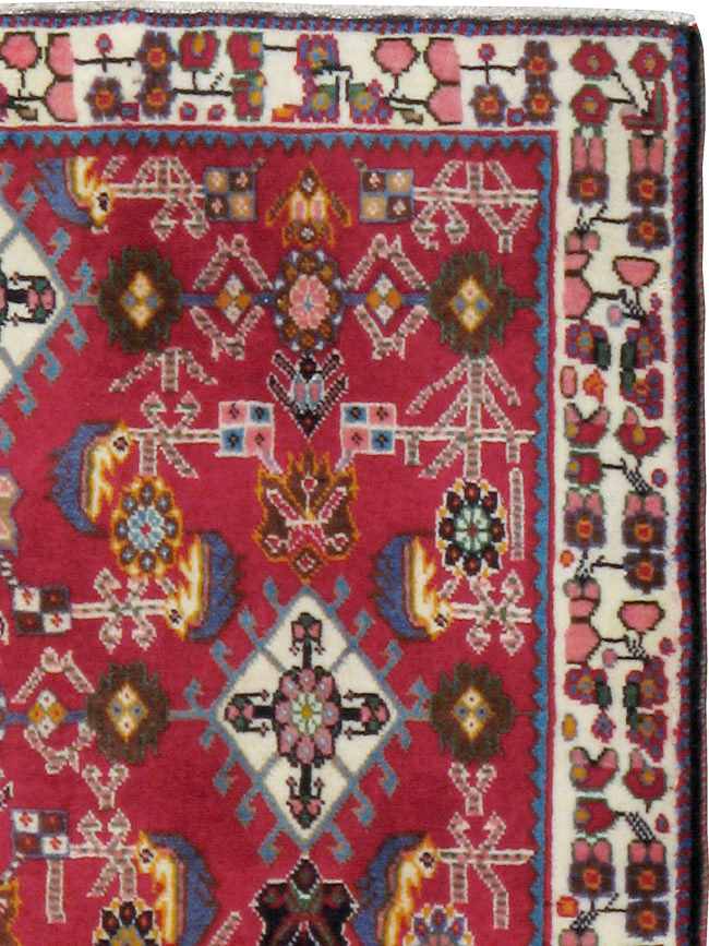 Vintage Persian Shiraz Square Rug (Pair: 2 of 4), No.24742 - Gsblank