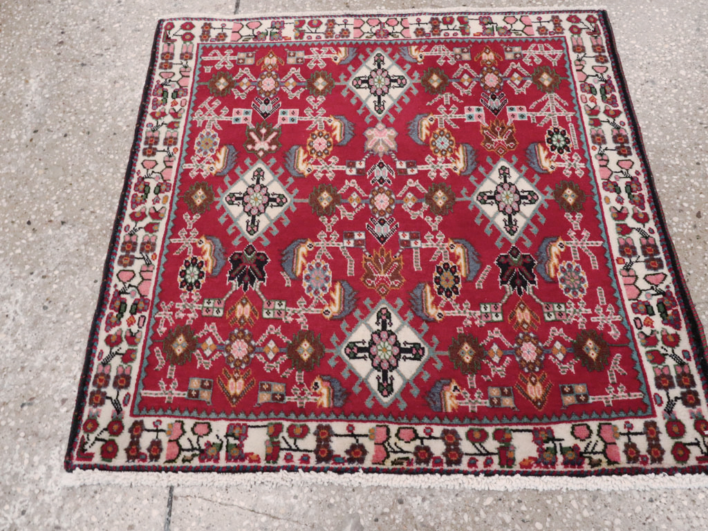 Vintage Persian Shiraz Square Rug (Pair: 2 of 4), No.24742 - Gsblank