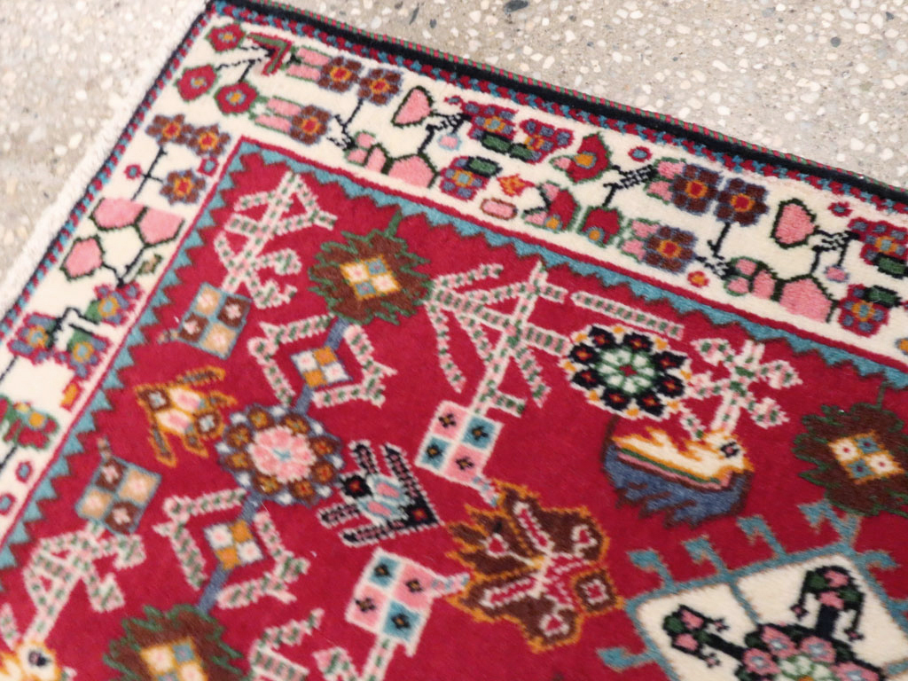 Vintage Persian Shiraz Square Rug (Pair: 2 of 4), No.24742 - Gsblank