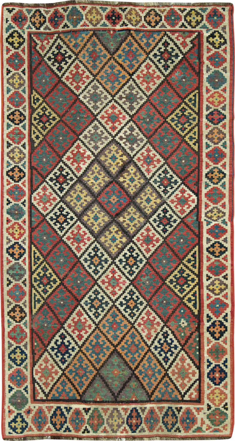 Antique Persian Flat-weave Kilim, No.24747 - Gsblank