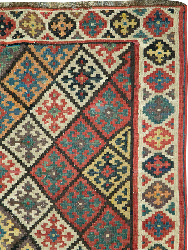 Antique Persian Flat-weave Kilim, No.24747 - Gsblank