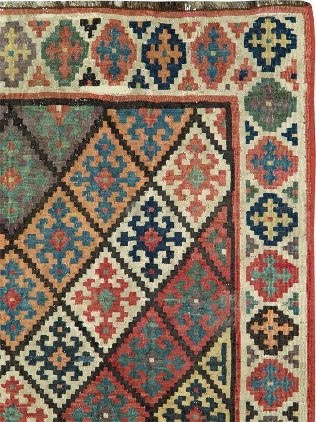 Antique Persian Flat-weave Kilim, No.24747 - Gsblank