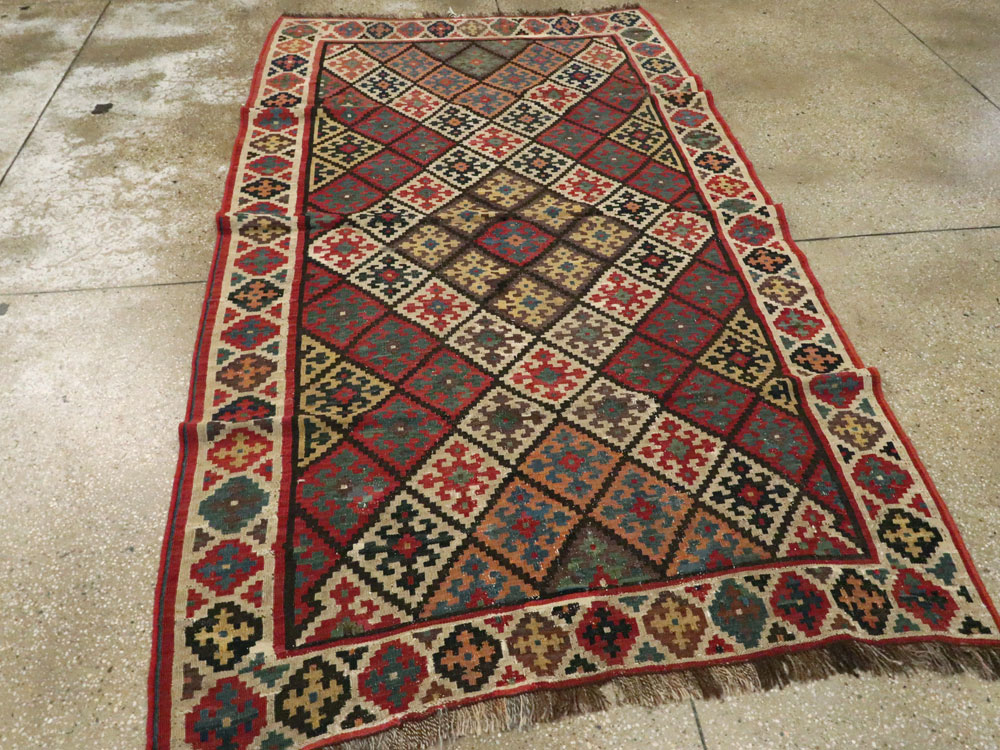 Antique Persian Flat-weave Kilim, No.24747 - Gsblank