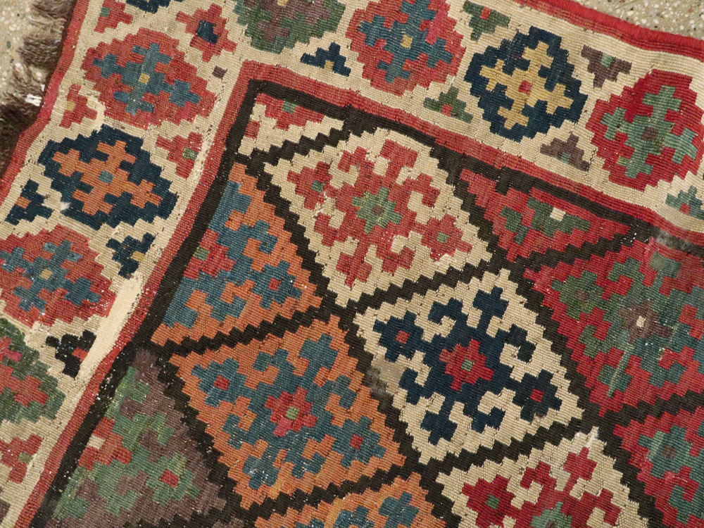 Antique Persian Flat-weave Kilim, No.24747 - Gsblank