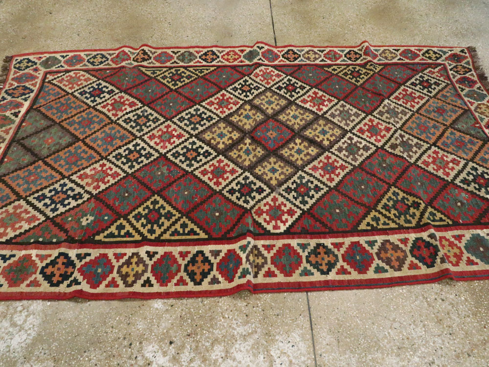 Antique Persian Flat-weave Kilim, No.24747 - Gsblank