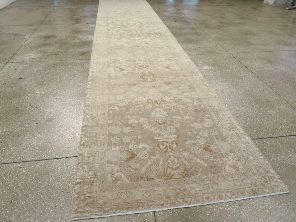 Vintage Persian Malayer Wide Gallery Runner, No.24753 - Gsblank