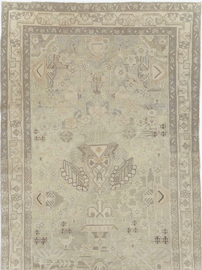 Vintage Persian Malayer Wide Gallery Runner, No.24754 - Gsblank