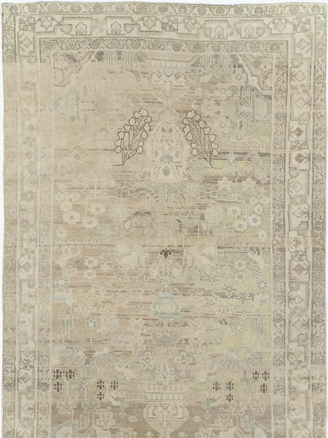 Vintage Persian Malayer Wide Gallery Runner, No.24754 - Gsblank