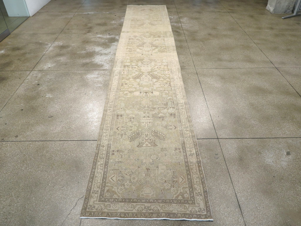 Vintage Persian Malayer Wide Gallery Runner, No.24754 - Gsblank