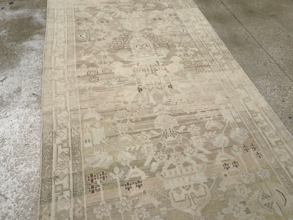 Vintage Persian Malayer Wide Gallery Runner, No.24754 - Gsblank