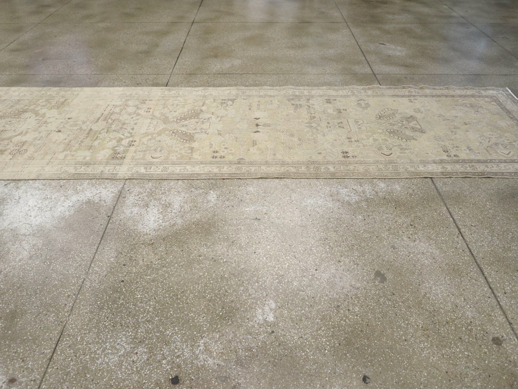 Vintage Persian Malayer Wide Gallery Runner, No.24754 - Gsblank