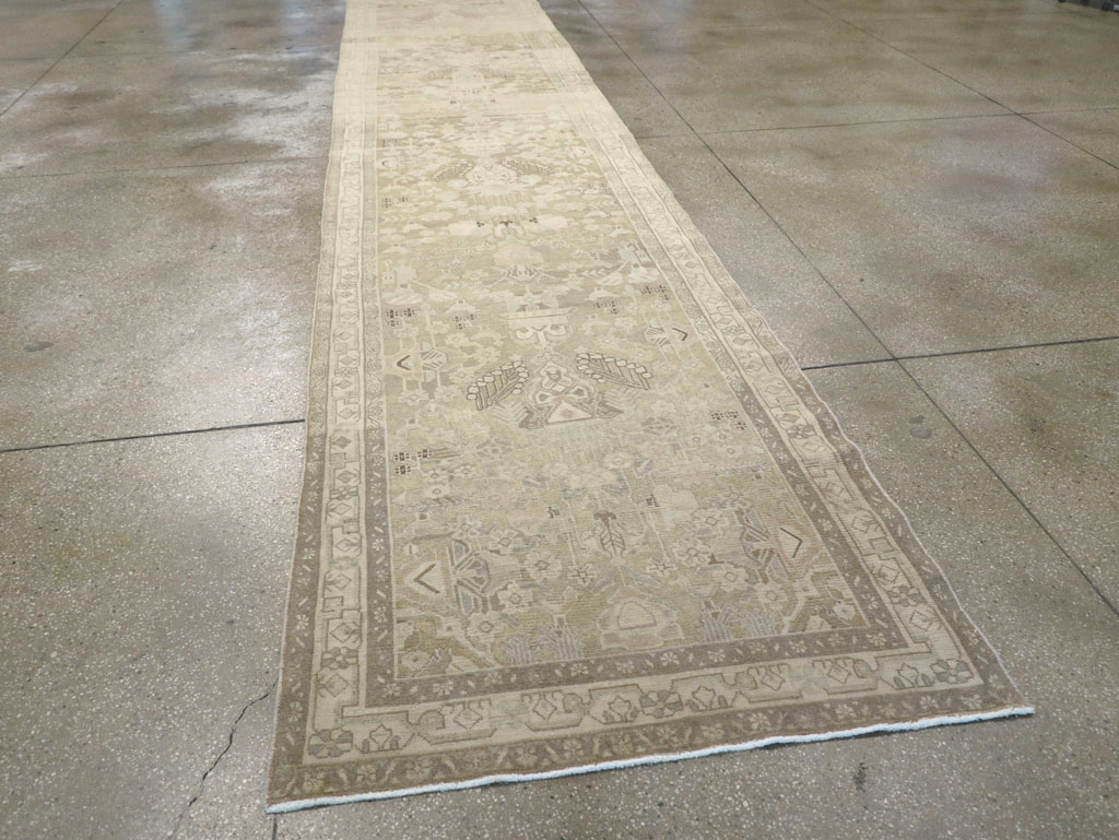Vintage Persian Malayer Wide Gallery Runner, No.24754 - Gsblank