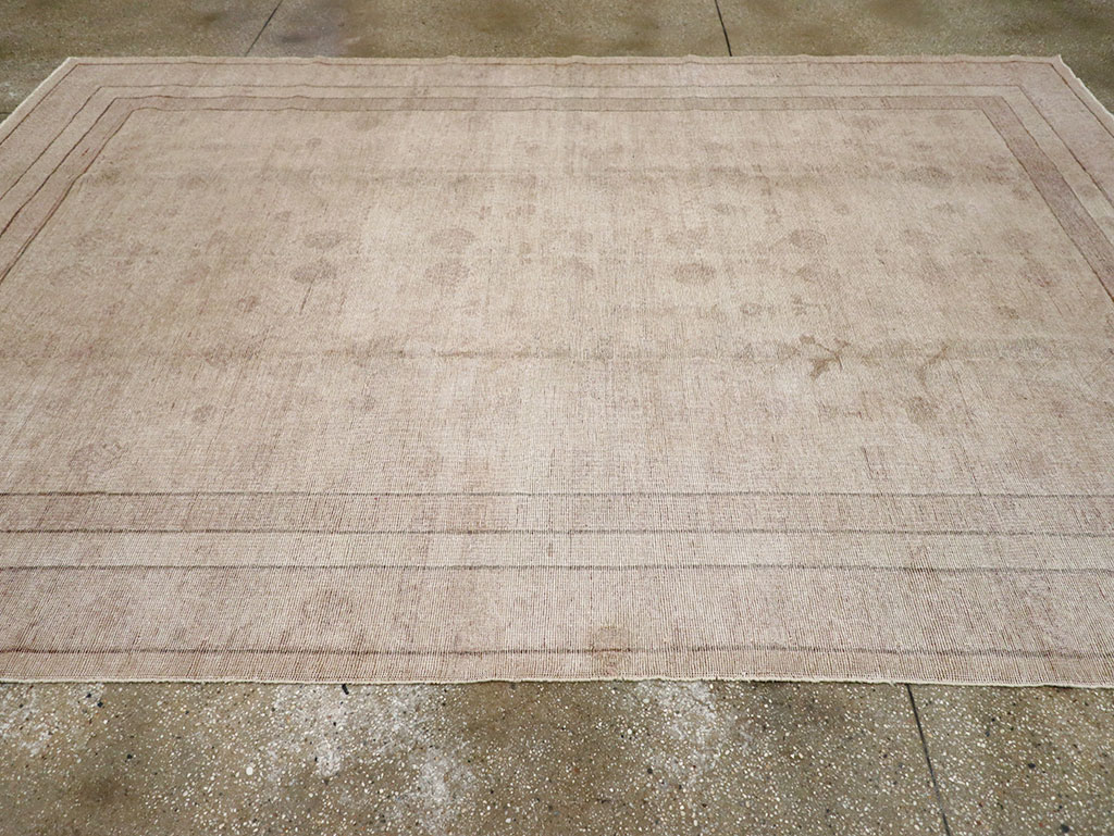 Vintage East Turkestan Khotan Carpet, No.24762 - Gsblank