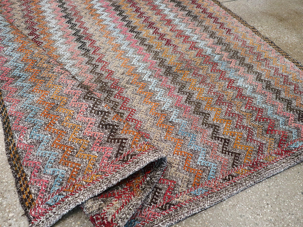 Vintage Turkish Flatweave Kilim, No.24800 - Gsblank