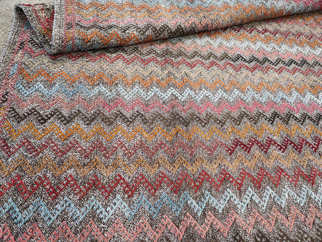 Vintage Turkish Flatweave Kilim, No.24800 - Gsblank