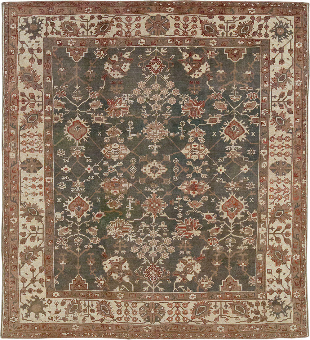 Antique Turkish Oushak Carpet, No.24821 - Gsblank