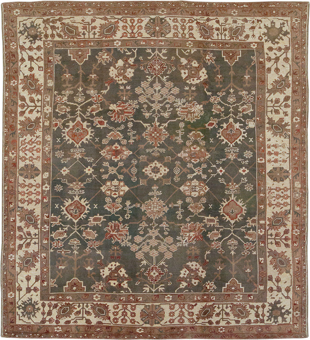 Antique Turkish Oushak Carpet, No.24821 - Gsblank