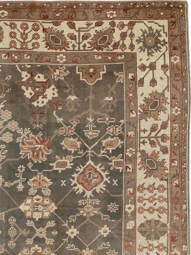 Antique Turkish Oushak Carpet, No.24821 - Gsblank