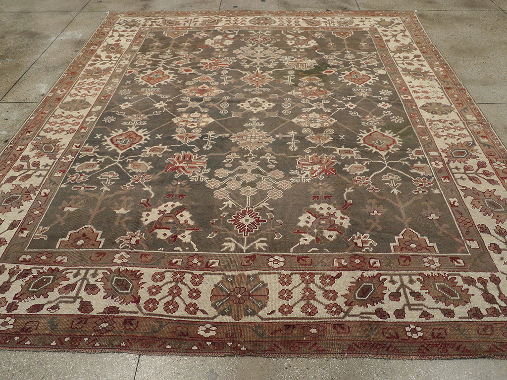 Antique Turkish Oushak Carpet, No.24821 - Gsblank