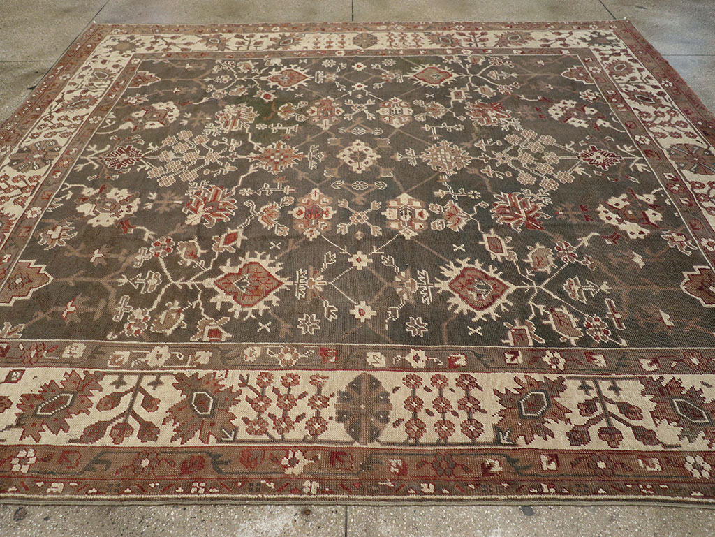 Antique Turkish Oushak Carpet, No.24821 - Gsblank