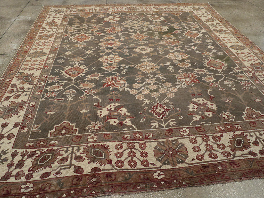 Antique Turkish Oushak Carpet, No.24821 - Gsblank
