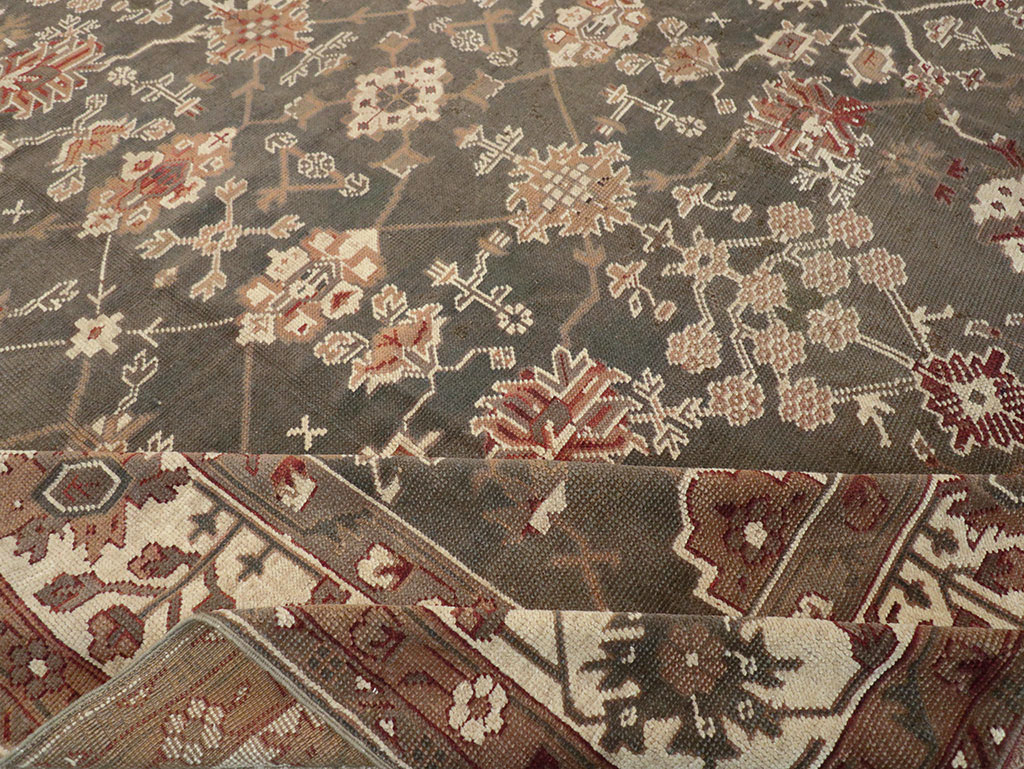Antique Turkish Oushak Carpet, No.24821 - Gsblank