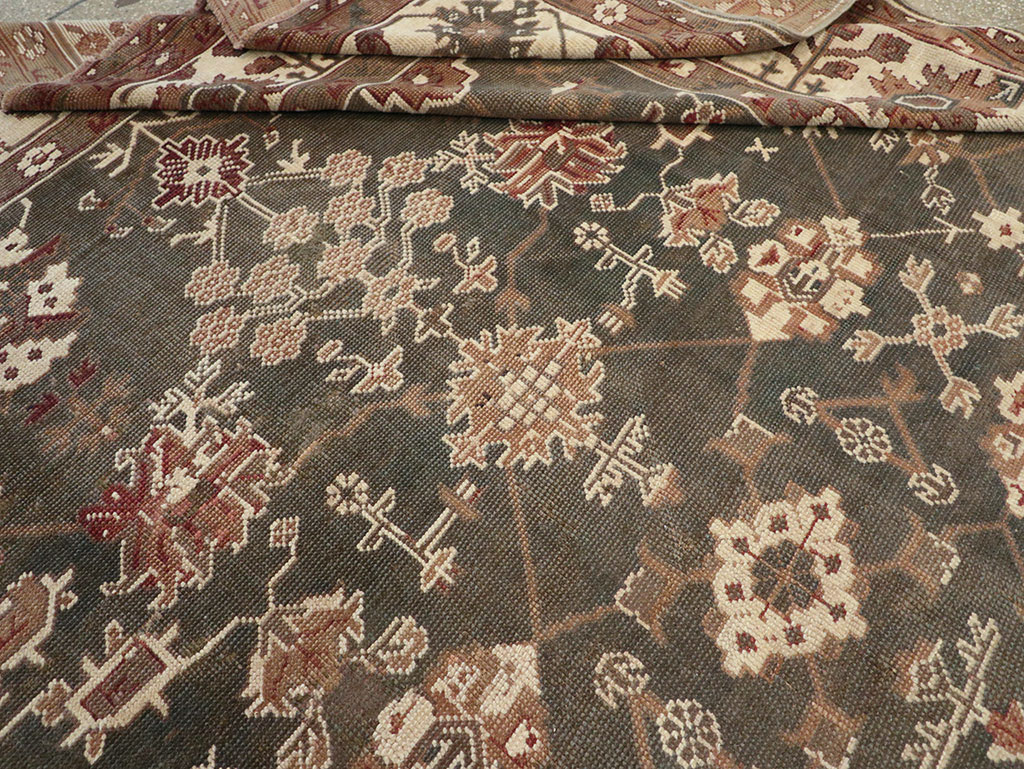 Antique Turkish Oushak Carpet, No.24821 - Gsblank