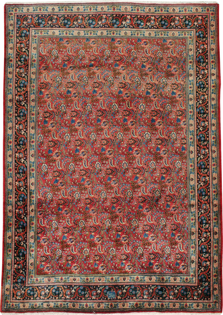 Vintage Persian Mashad Carpet, No.24825 - Gsblank