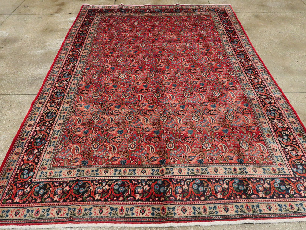 Vintage Persian Mashad Carpet, No.24825 - Gsblank