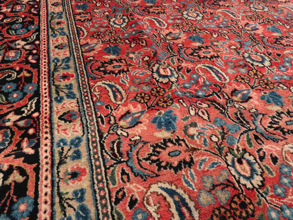 Vintage Persian Mashad Carpet, No.24825 - Gsblank