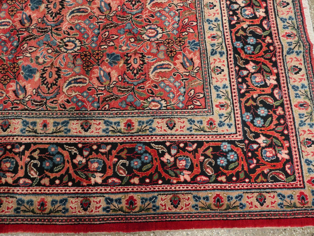 Vintage Persian Mashad Carpet, No.24825 - Gsblank