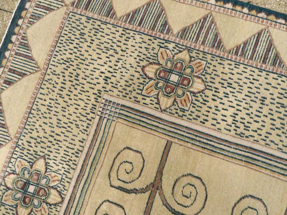 Vintage Indian Modern Rug, No.24834 - Gsblank