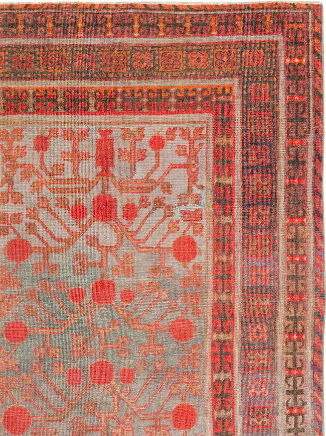 Antique East Turkestan Khotan Gallery Carpet, No.24842 - Gsblank