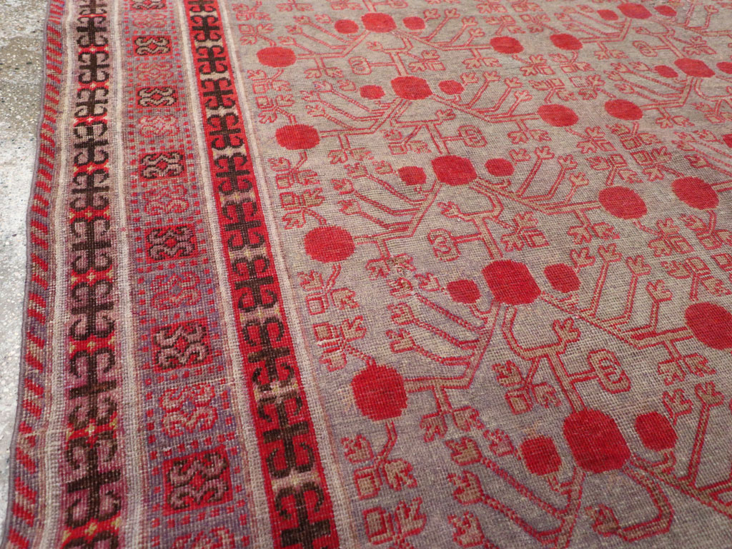 Antique East Turkestan Khotan Gallery Carpet, No.24842 - Gsblank