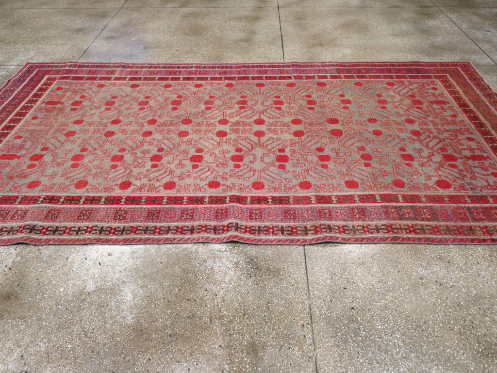 Antique East Turkestan Khotan Gallery Carpet, No.24842 - Gsblank