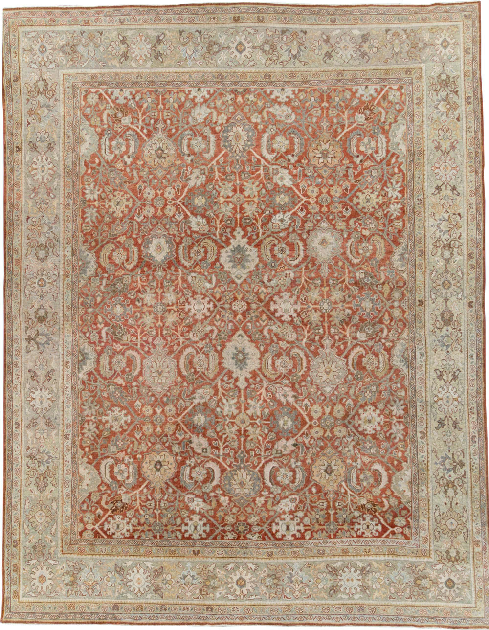 Antique Persian Mahal Room Size Carpet, No.24847 - Gsblank