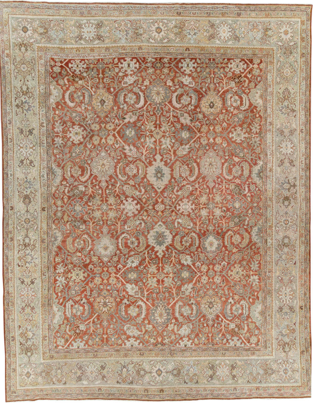 Antique Persian Mahal Room Size Carpet, No.24847 - Gsblank