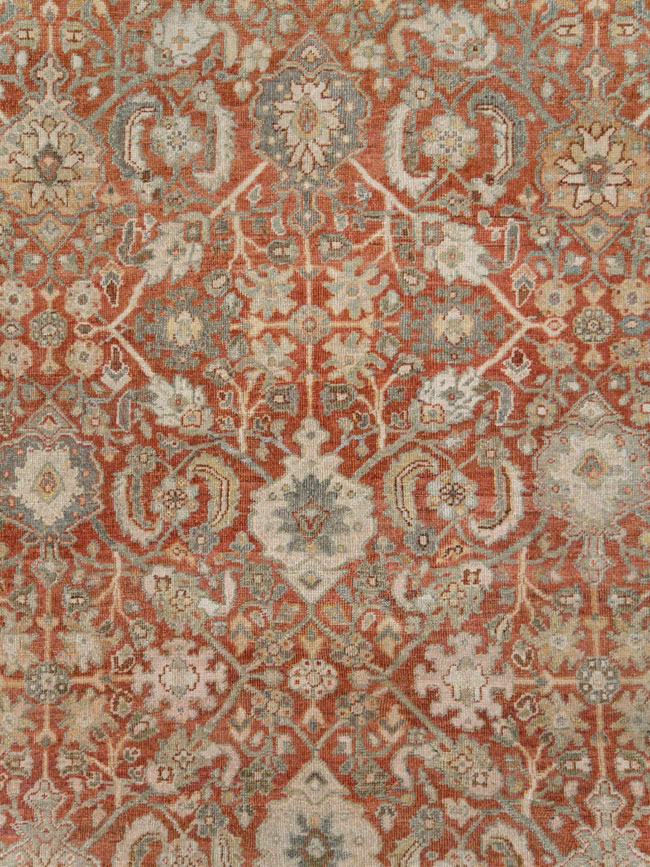 Antique Persian Mahal Room Size Carpet, No.24847 - Gsblank