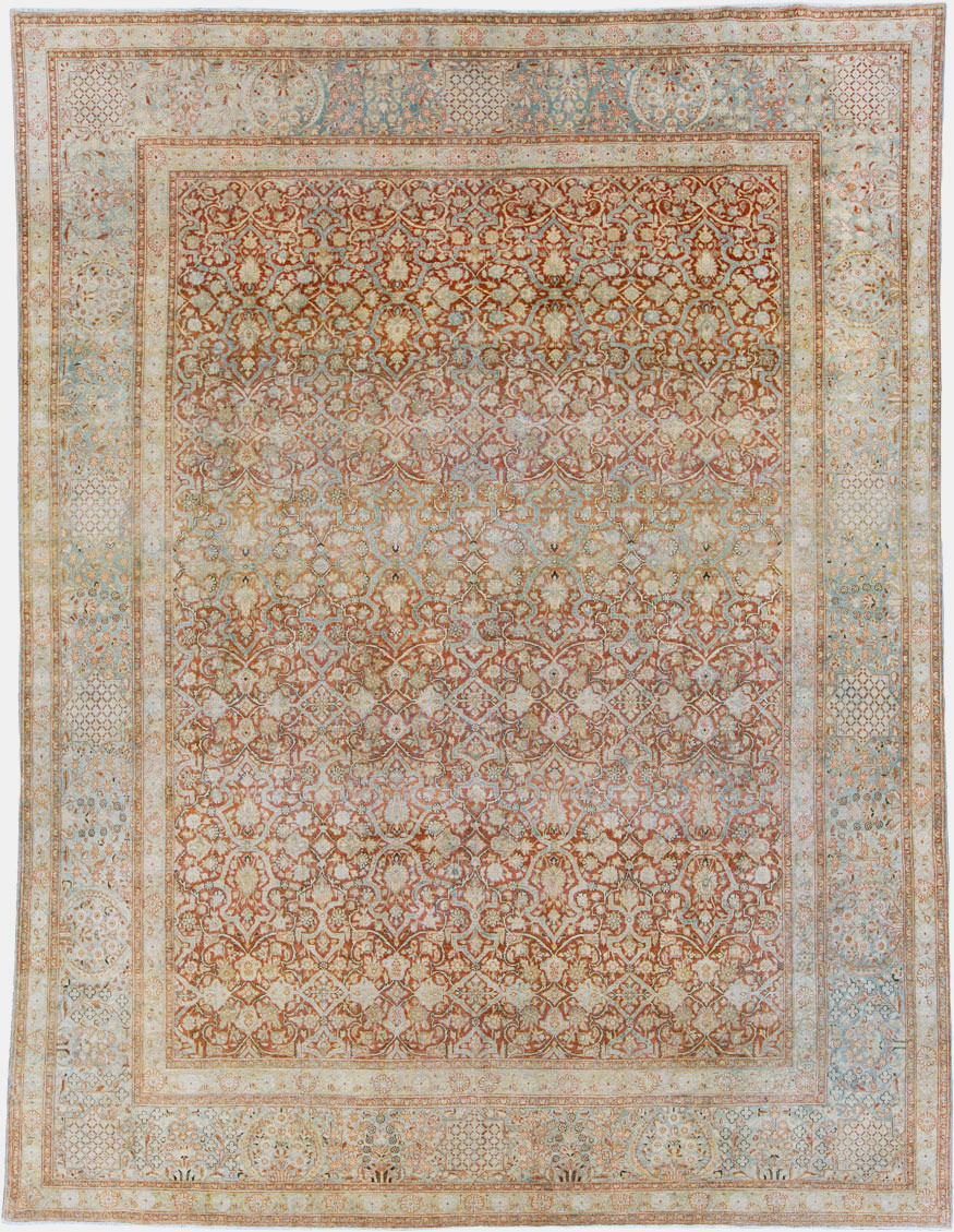 Antique Persian Kashan Carpet, No.24856 - Gsblank