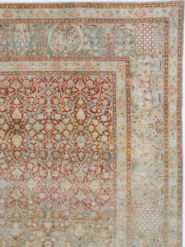 Antique Persian Kashan Carpet, No.24856 - Gsblank