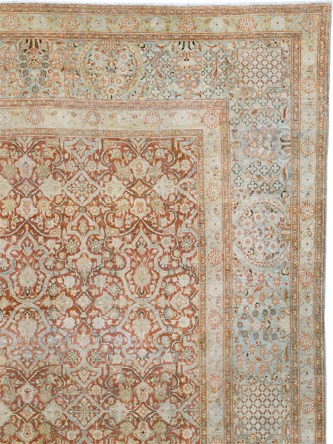 Antique Persian Kashan Carpet, No.24856 - Gsblank
