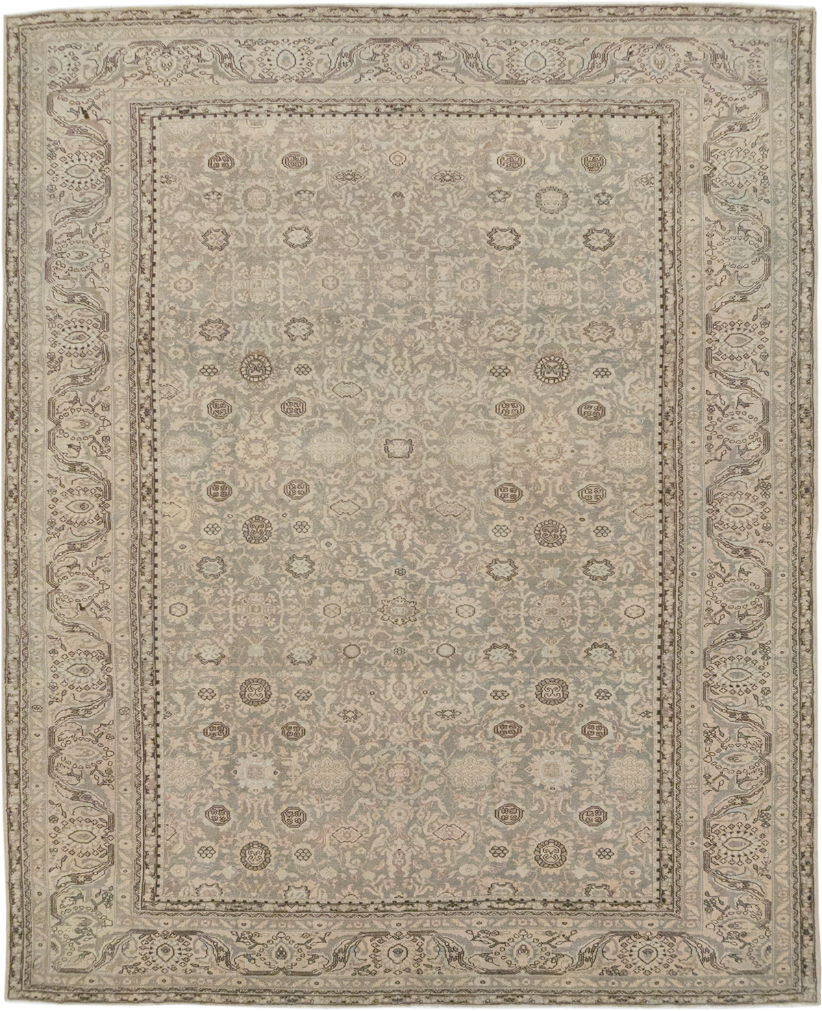 Vintage Persian Malayer Room Size Carpet, No.24871 - Gsblank