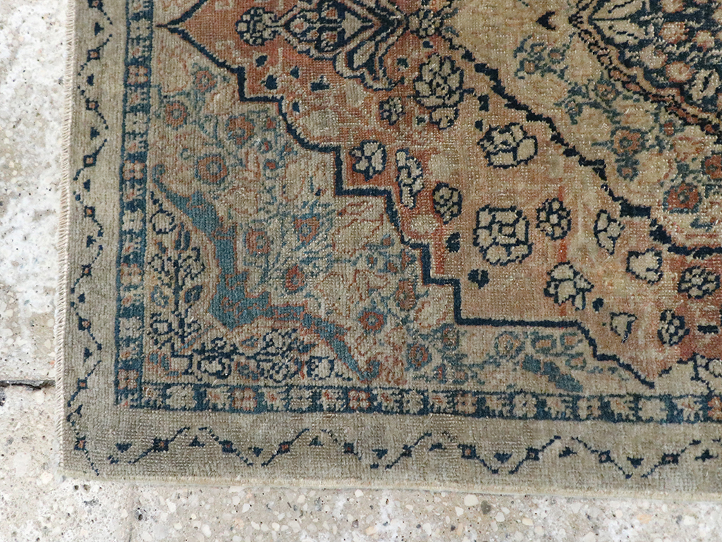 Antique Persian Tabriz Hagi Jalili Throw Rug, No.24874 - Gsblank