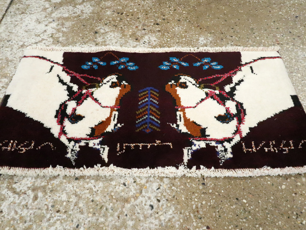 Vintage Persian Baluch Pictorial Rug, No.24892 - Gsblank