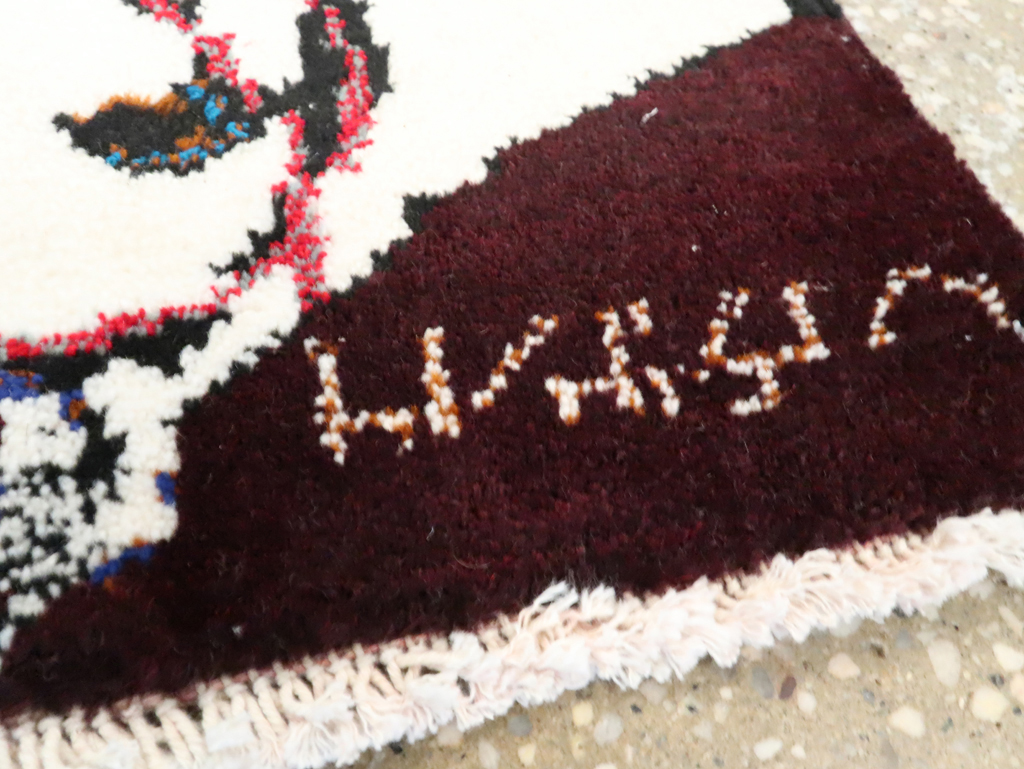 Vintage Persian Baluch Pictorial Rug, No.24892 - Gsblank