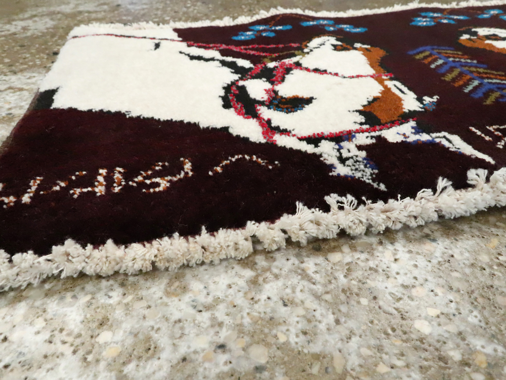 Vintage Persian Baluch Pictorial Rug, No.24892 - Gsblank