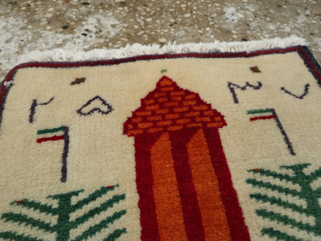 Vintage Persian Baluch Pictorial Rug, No.24894 - Gsblank