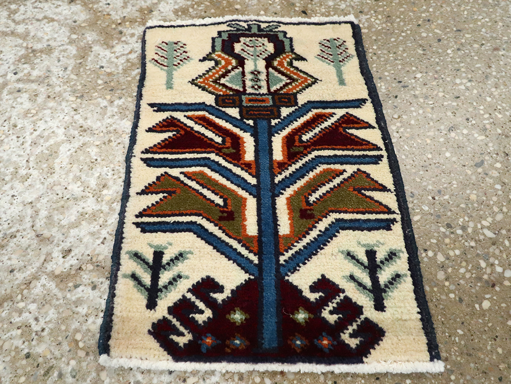 Vintage Persian Baluch Pictorial Rug (Pair: 1 of 2), No.24895 - Gsblank