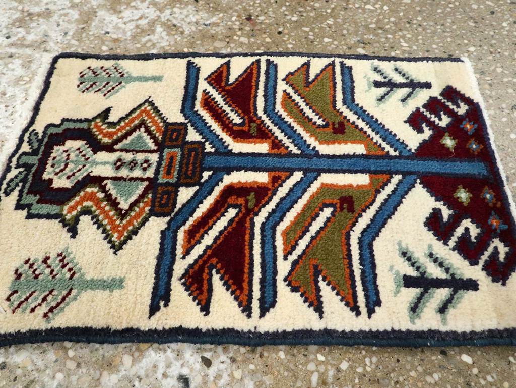 Vintage Persian Baluch Pictorial Rug (Pair: 1 of 2), No.24895 - Gsblank