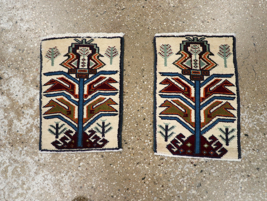 Vintage Persian Baluch Pictorial Rug (Pair: 1 of 2), No.24895 - Gsblank